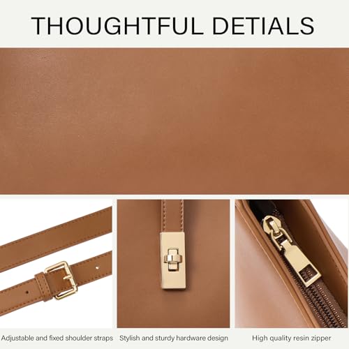 Image of CLUCI Hobo Bags for Women, Vegan Leather Tote Handbag, Water Repellent Shoulder Purses, Crossbody Bag with Adjustable Strap