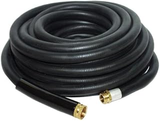 Apache 98108806 3/4" x 75' Industrial Rubber Water Hose Assembly with Male x