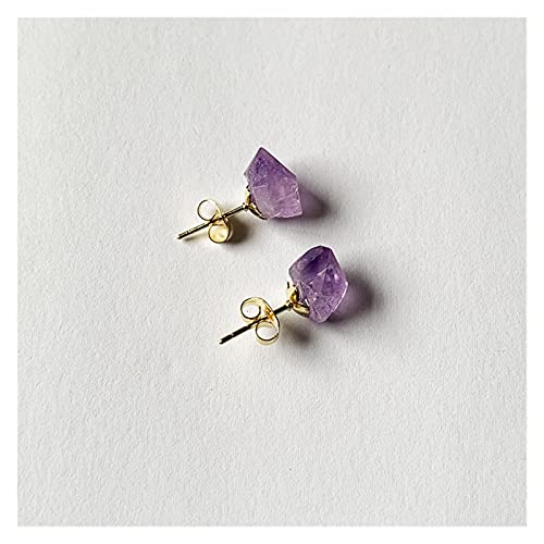 JSJJPLM Cristallo Grezzo Orecchini in Pietra