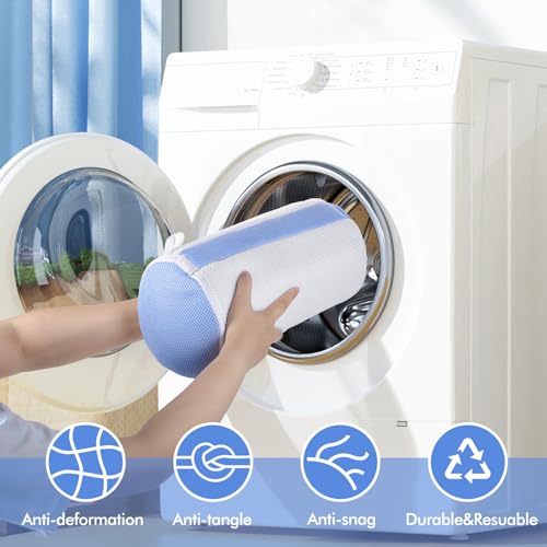 Shoe Washing Machine Bag 2Pcs, Fluffy Fibers Keep 360° Wrap-around Cleaning - Image 4