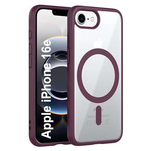 Image of Zapcase Back Case Cover for iPhone 16e | Compatible for iPhone 16e Back Cover | Scratch-Resistant Back Cover | Wine Red