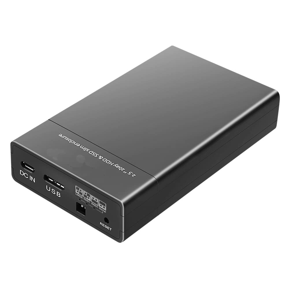 Enclosure RAID 2 Baie Per SSD/HDD 2.5'' MAIWO | RAID 0/1, USB 3.0, Alluminio, Fino A 16TB