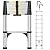 DEZEX Telescoping Ladders 8.5 FT Aluminum Ladder - One-Button Retraction Collapsible Telescopic Ladder for Home,RV,Attic & Loft, Lasts 330 LBS with 2 Triangle Stabilizers