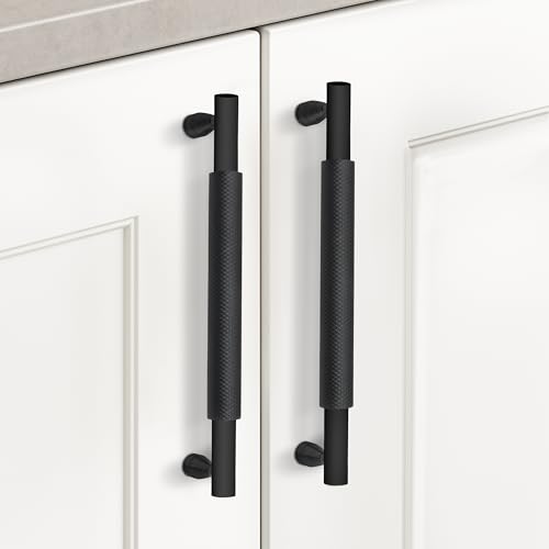 Image of Plantex Cabinet Handle /Kitchen Cabinet Door Handle /Wardrobe /224 mm Cupboard Handle /Door Pull-Push Handle for Home /Office - Pack of 2 (Black)