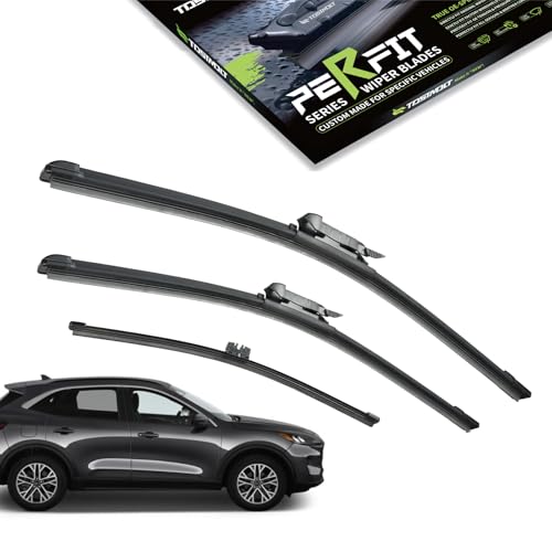 Image of TOSTMOLT 3pcs Front+Rear Direct Fit Windshield Wiper Blades Compatible With 20-25 Ford Escape, Original Factory Quality Replacement, All Season Streak-Free Natural Rubber, 20"+24"+11" (Pack of 3)