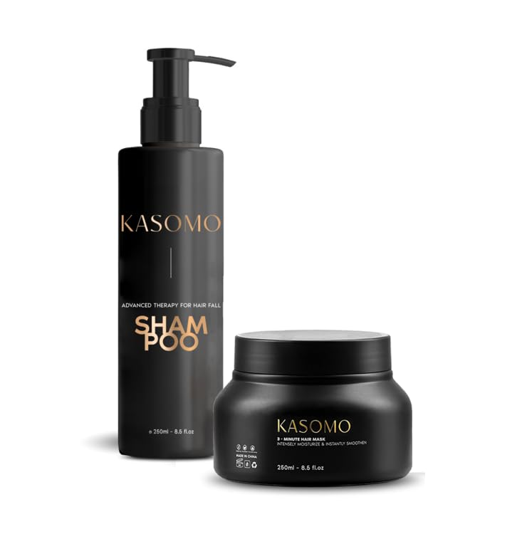 KASOMOAnti Dandruff Shampoo and Conditioner Hair Mask (500ml) | Deeply Moisturizing Hair Masque and Shampoo for Dandruff and Itchy Scalp, Sulfate Free Shampoo and Conditional for Stop Hair Loss