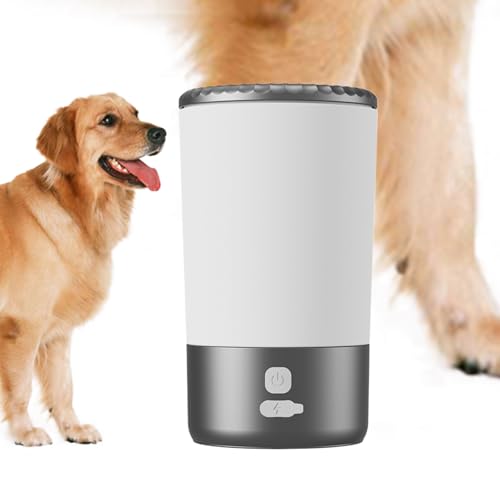 Mahnerop 犬用足洗いクリーナー | 泥汚れ猫足自動洗浄器 | 子猫足洗浄器 電動 猫 子犬 ペット用 散歩後 庭 ガーデン 家庭用