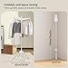 SUYU Clothes Drying Rack, Foldable Drying Rack Clothing, Laundry Drying Rack, 59-Inch Indoor Clothes Airer with 3 Rotatable Arms, Stainless Steel,4 Legs,White and Silver SNJ101