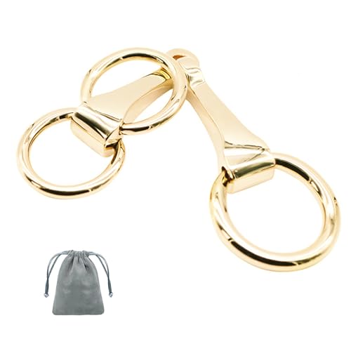 Horsebit Scarf Ring Belt Buckle, Vacuum Plated Stainless Steel Equestrian Eggbutt Neck Belt Accessory for Women