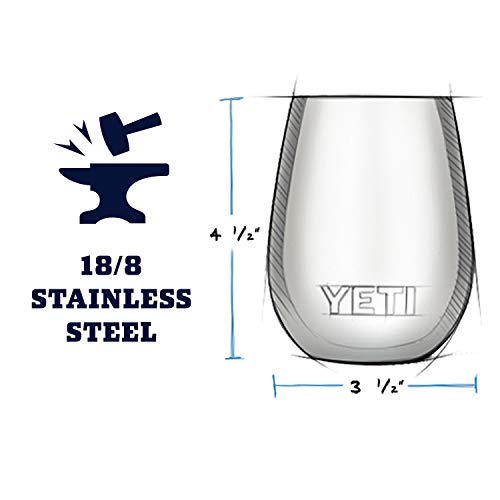 YETI Rambler 10 oz Wine Tumbler, Vacuum Insulated, Stainless Steel, 2 Pack, Peak Purple