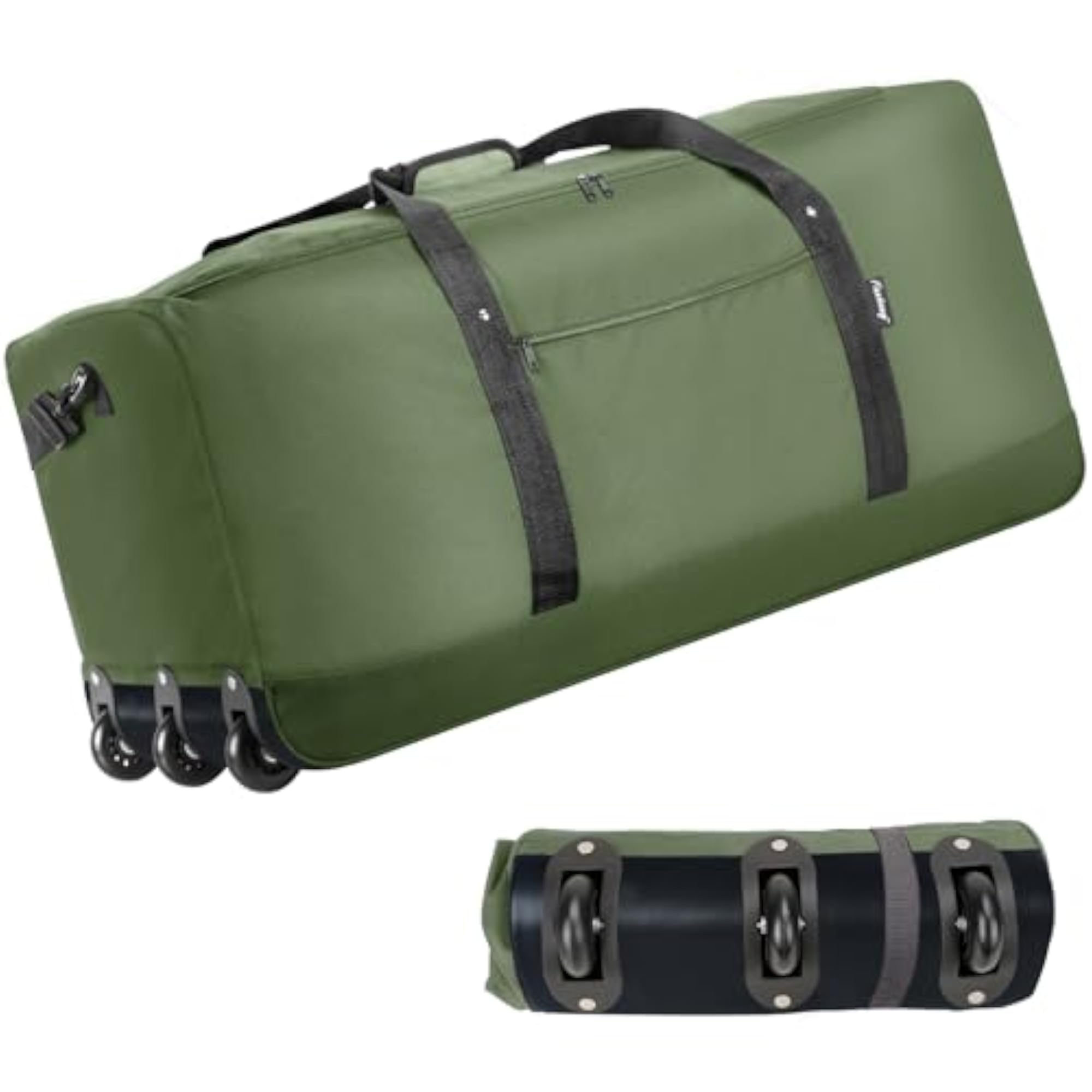 120L Foldable Rolling Duffel Bag