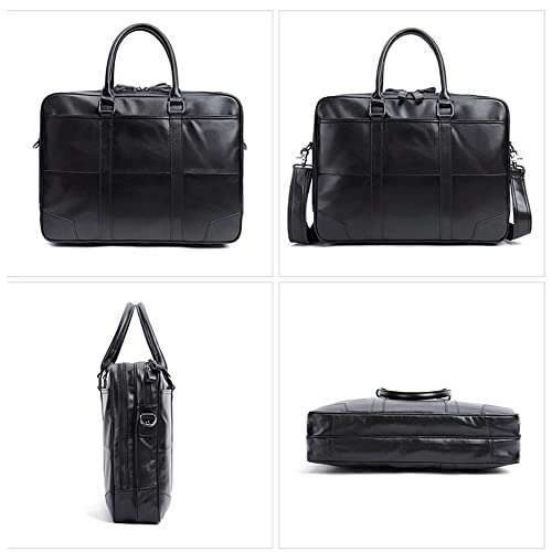 Messenger Bag, Men's Business Handbag Leather Briefcase Bags for Man 15.6 inches Laptop Work Travel Bag3
