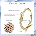 JeweBella Adjustable Rings for Women 925 Sterling Silver Ring Minimalist Cubic Zirconia Thumb Ring Engagement Wedding Promise Ring