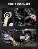 AstroAI Tyre Inflator Air Compressor 12V DC, 35LPM 100W Powerful Portable Car Tyre Pump Auto-Stop with Digital Pressure Gauge, 4 Valve Adaptors and LED Light, Car Accessories - Image 9
