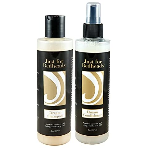 Just for Redheads Dream Shampoo and Leave In Conditioner Duo - Complete Hair Care Products for Red Hair - Volumizing Shampoo and Conditioner Treatment, Natural or Red Dye Hair Cover