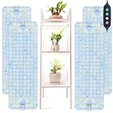 4Pack Flat Grow Lights for Indoor Plants, Vegetables with 4/8/12/16/20H Timer, Light and Thin 40W Full Spectrum Grow Lights for Under Cabinet Plant/Shelves, Two Connection Modes, Quick Installation