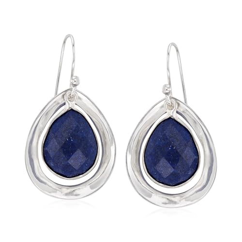Ross-Simons Blue Lapis Drop Earrings in...