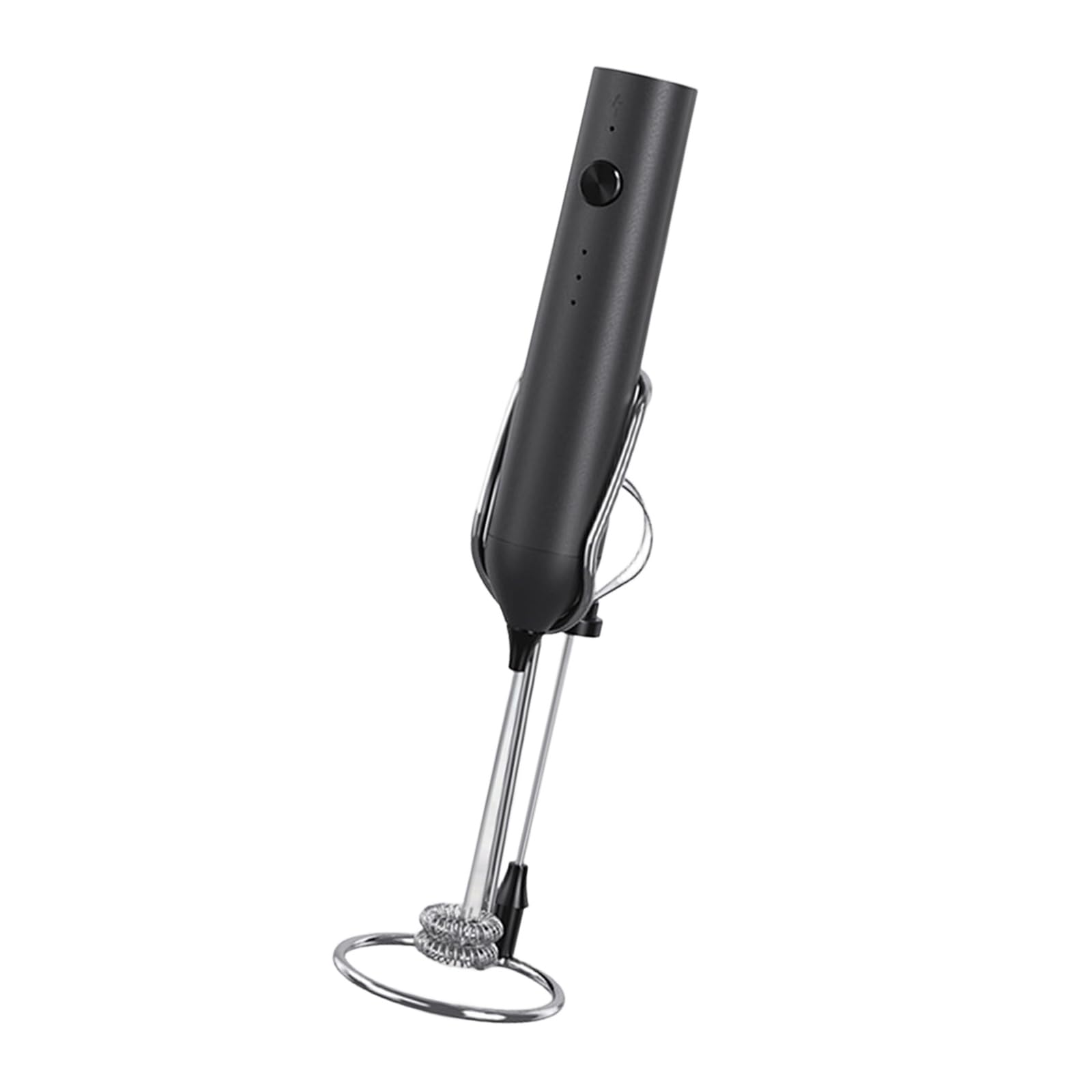 Buxuaaaa Black Electric Whisking Tool 500Mah Battery Milk Frother With Detachable Metal Heads Easy Operations For Coffee And Baking Travel Milk Frother