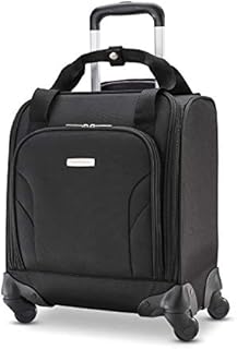 Samsonite Underseat Carry-On Spinner with USB Port, Jet Black, One Size