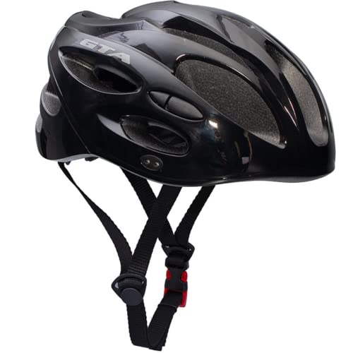 Capacete Bike Ciclismo Masculino Feminino Com Led Pisca MTB (Large, Preto)