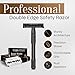 Facón Double Edge Safety Razor for Men & Women - Butterfly Open Stainless Steel Razor w/ 50 Platinum Double Edge Safety Razor Blades, Single Blade Razor for Smooth Close Shave, Reusable & Eco-Friendly