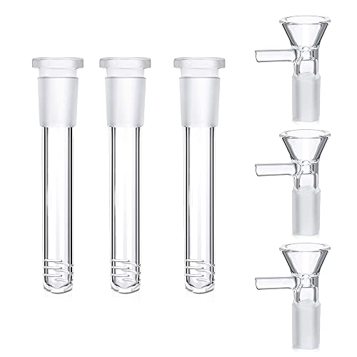 Scientific Glass Tube, 3 Pieces Stem Clear Scientific Glass Tube Adapter with 3 Pieces Glass Funnel Scientific Themed Kids Birthday Party, Science and Lab Experiments
