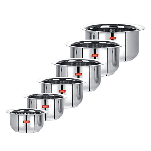 Sumeet Stainless Steel Tope/patila/cookware, 370ML, 550ML, 800ML,...