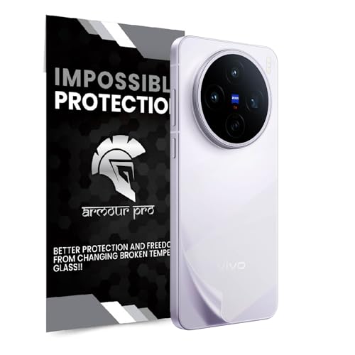 Image of ArmourPro Back Screen Protector for Vivo X200T, Premium Ultra Thin TPU Back Membrane Guard, Bubble-Free, Edge to Edge Coverage, Fingerprint Friendly | Crystal Clear, 1 Pack