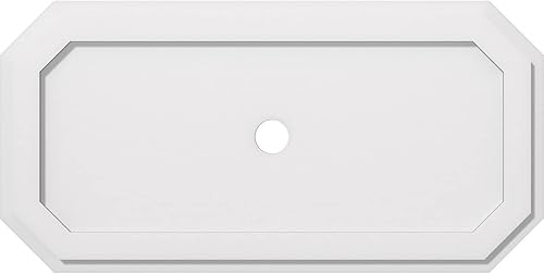 Miniatura 75 de Ekena Millwork CMP36X18ED-03000 Medallones de techo de uretano contemporáneo de PVC de grado arquitectónico Emerald 36"W x 18"H x 3"ID x 12 1/2"C x