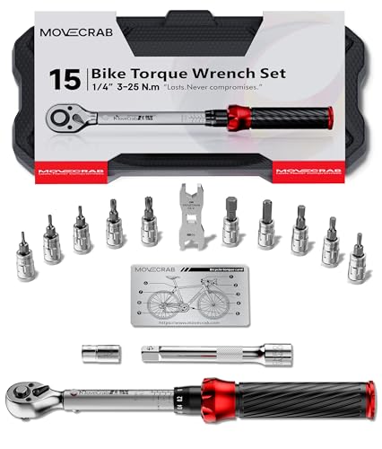 MOVECRAB 15-Piece Bike Torque Wrench Kit