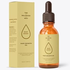 Root Boost Hair Growth Oil (50ml) | Stimulating 100% Natural Hair Thickening Mask | With Rosemary Oil, Biotin, Argan Oil, Castor Oil, Coconut Oil | Targets Hair Loss, Nourishes Scalp & Boosts Growth