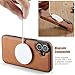 Casus Magnetic Leather Case for iPhone 17, MagSafe Compatible, Business Classic Style, Shockproof Slim Fit Protective Cover for Men & Women, Brown, 6.3” (2025)