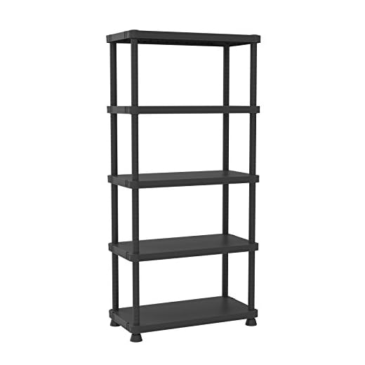 Terry, Scaffale 9045/5c, Scaffale Modulare a 5 Ripiani, da Interno Esterno. Materiale: Plastica, Dimensioni: 90x45x187,5 cm