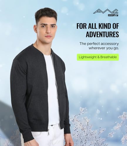 Image of AWG ALL WEATHER GEAR Jackets for Men | Casual Sports Jacket | Gym Jackets for men | Cotton Jacket with Zip | Bike jackets | Winter Wear Men Stylish