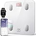 FITINDEX Bluetooth Body Fat Scale, Smart Bathroom Digital Weight Scale Body Composition Monitor Health Analyzer with Smartphone App for Fitness (Black)
