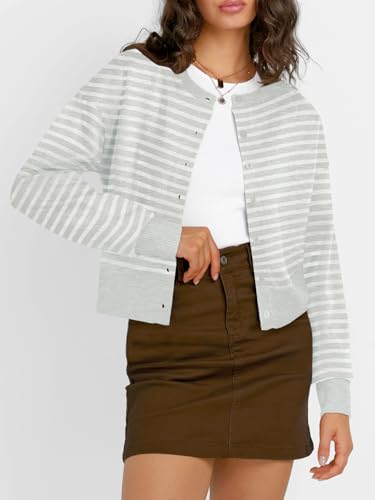 Image of Trendy Queen Cropped Cardigan Sweaters for Women Lightweight Y2k Fall Outfits Spring Fashion Clothes 2026