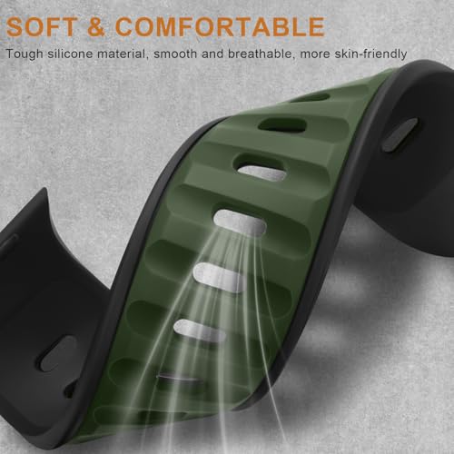 Anlinser Bands Compatible with Apple Watch Band for Women Men 42mm 41mm 40mm 38mm, Soft Sport Loop Waterproof Strap for iWatch Series 11/10/9/8/7/6/5/4-1 SE, Army Green - image 2