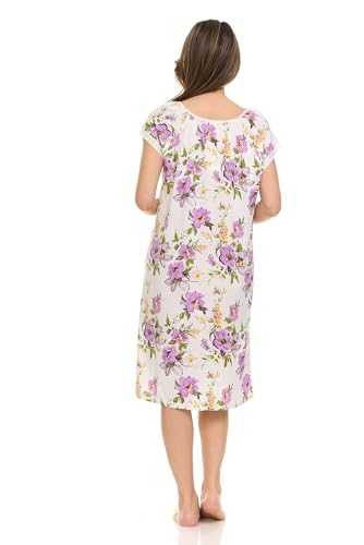 Image of Womens Nightgowns Sleepwear Soft Pajama Dress Nightshirts