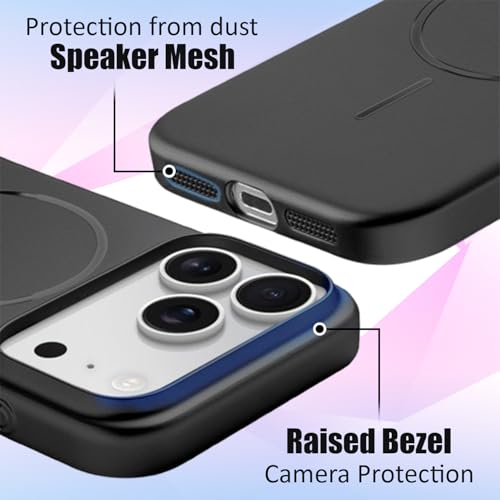 Image of AIBEX Ultra-Thin Mag-Saf Back Cover Case Compatible with iPhone 17 Pro Max| Slim Fit Scratch-Resistant Matte | Magnetic Wireless Charging | Microfibre Lining | Camera Protection (PC Material) - Black
