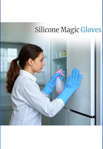 Image of Hand Gloves for Kitchen Cleaning, Dish Washing Silicone Gloves Dishwashing Hands wash utensil for women men, Home essentials Pet Hair Care Grooming, Car, Bathroom (Multicolour, Pack of 1)