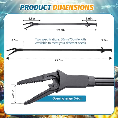 Image of Gisafai 1 Pcs Plastic Aquarium Tongs Long Aquarium Tweezers Multi Purpose Trimming Feeding Aquariums Tools for Fresh Water Saltwater Fish Tanks Coral Plant (27 Inch)