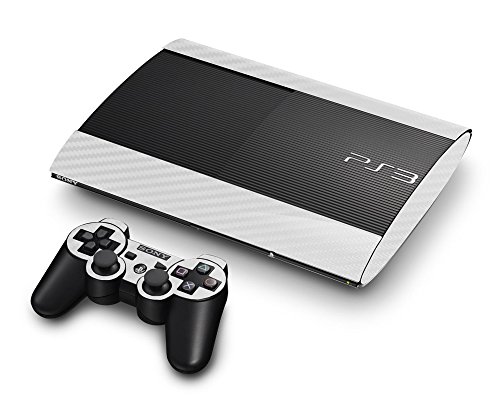 3D Carbon Fiber White - Air Release Vinyl Decal Faceplate Mod Skin Kit for Sony PlayStation 3 Super Slim Console by System Skins 3D Carbon Fiber White - Air Release Vinyl Decal Faceplate Mod Skin Kit for Sony PlayStation 3 Super Slim Console by System Skins