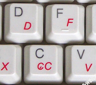 Stickers Transparentes en Portugués Brasil para Teclado miniatura 1