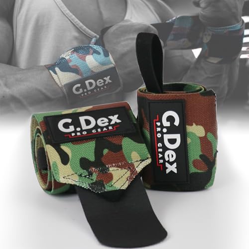 G.Dex 手首用ラップ 手首 サポーター 筋トレ リストラップ ウエイトトレーニング 手首 保護 手首固定 サポーター ジム トレーニング用 男女兼用 正規品 (2枚組 1set) (original camo)