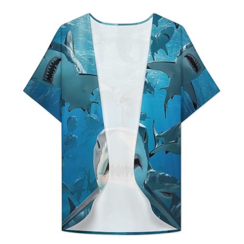 2025 Women's Girls Summer Cardigans Open-Front Oversized Sweater Tops3