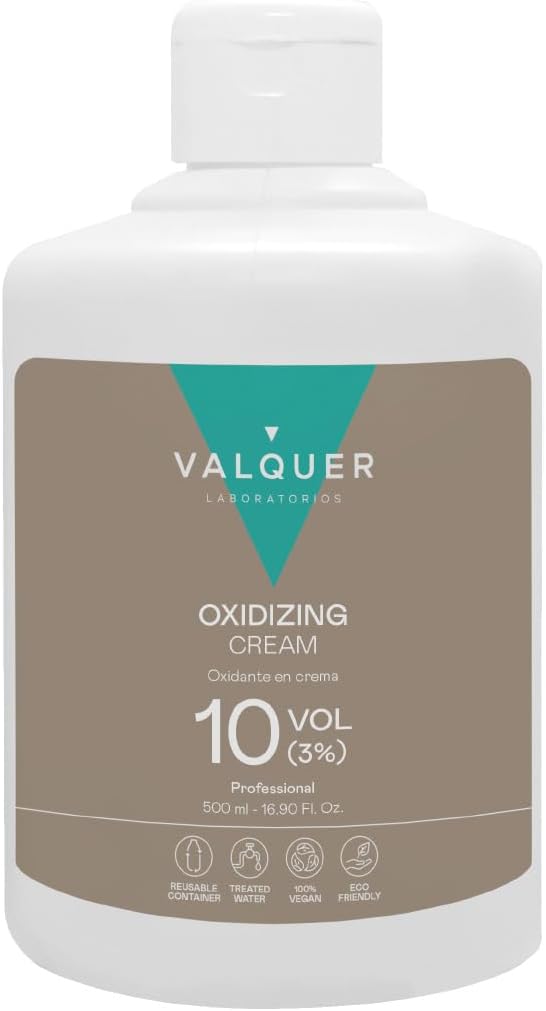Valquer – gestabiliseerde zuurstofhoudende professionele crème 20 volumes (3%) – duurzame haarkleuring – professioneel gebruik in de kappers – veganistische formule – 500 ml