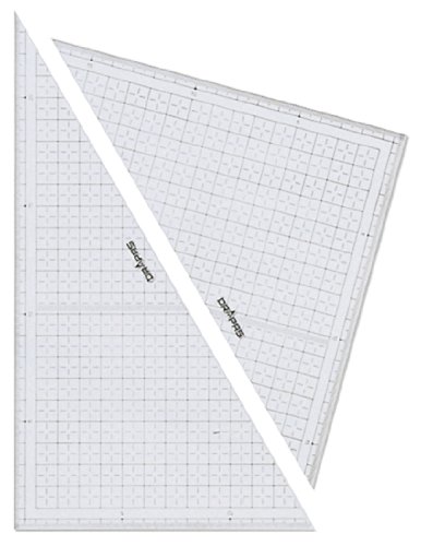 Dorapasu squares triangle équerre de 24cm avec grille de 10mm épaisseur 2mm importée du Japon