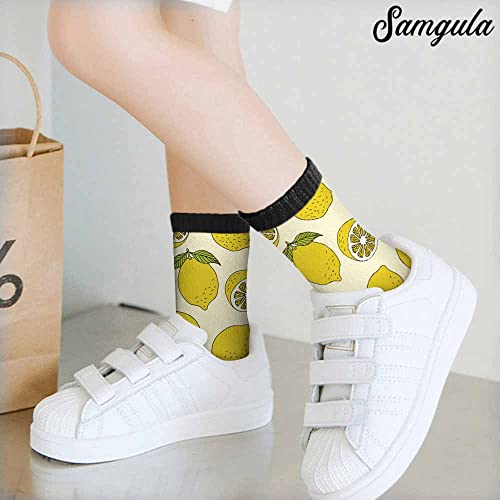 Image of Crew Socks for Woman Size 6-8 Tropical Wildlife Bright Teal Girls Socks