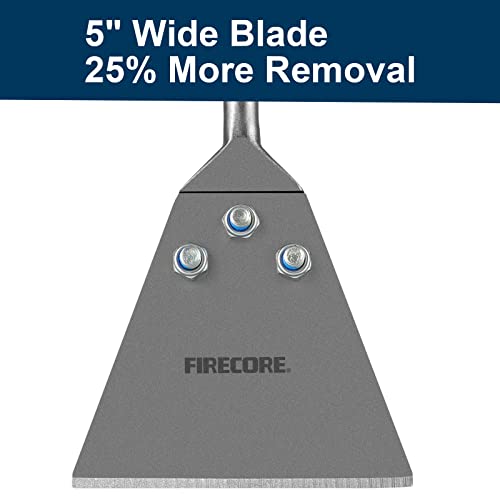 Firecore Sds Plus Floor Scraper With Spare Bolts And Locknuts, 5 Inch X 11 Inch Tile Removal Chisel Tool Long Handle Heavy Duty For Rotary Hammer Drill, Thinset Scraper Adhesives Remover Fs22510 #TOP2