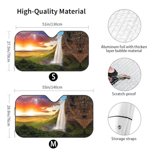Parasol para coche universal que elimina el calor del salpicadero con diseño de río 3